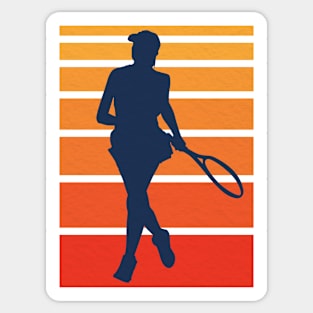 Vintage Tennis Silhouette Sticker